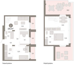 2-к квартира, вторичка, 136м2, 7/23 этаж