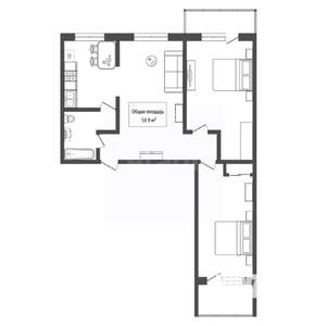 3-к квартира, вторичка, 59м2, 9/9 этаж