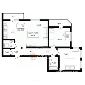 3-к квартира, вторичка, 87м2, 7/16 этаж