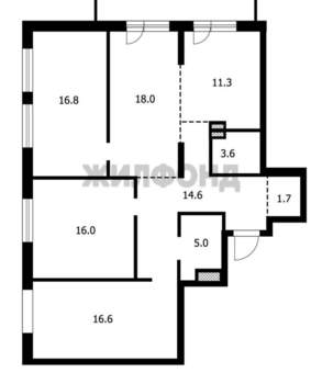 4-к квартира, вторичка, 104м2, 4/27 этаж