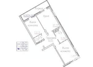 2-к квартира, строящийся дом, 72м2, 9/24 этаж