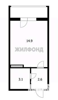 1-к квартира, вторичка, 21м2, 5/10 этаж