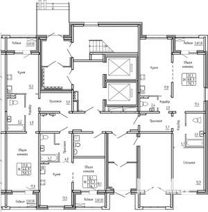 2-к квартира, вторичка, 70м2, 1/14 этаж