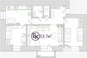 3-к квартира, вторичка, 54м2, 5/9 этаж