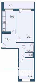 2-к квартира, вторичка, 63м2, 15/17 этаж