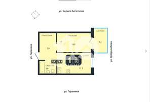 1-к квартира, вторичка, 37м2, 4/17 этаж