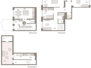 3-к квартира, сданный дом, 163м2, 2/11 этаж