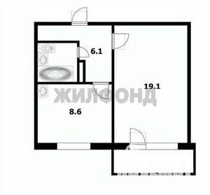 1-к квартира, вторичка, 37м2, 1/10 этаж