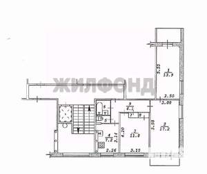 3-к квартира, вторичка, 60м2, 4/9 этаж