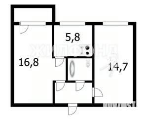 2-к квартира, вторичка, 45м2, 5/5 этаж