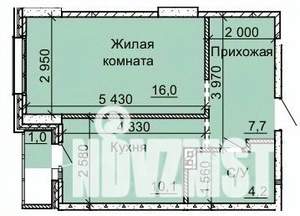 1-к квартира, строящийся дом, 39м2, 16/16 этаж