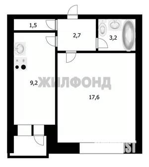 1-к квартира, вторичка, 35м2, 4/10 этаж