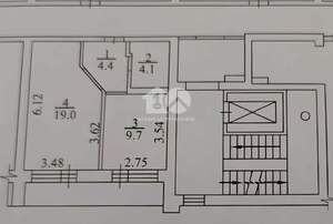1-к квартира, вторичка, 37м2, 4/10 этаж