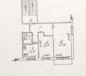 2-к квартира, вторичка, 43м2, 2/5 этаж