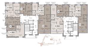 2-к квартира, вторичка, 49м2, 20/25 этаж