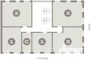 2-к квартира, вторичка, 78м2, 2/14 этаж