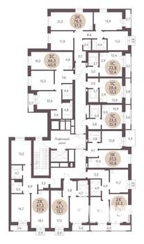 1-к квартира, вторичка, 38м2, 7/10 этаж