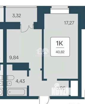 1-к квартира, вторичка, 37м2, 16/25 этаж