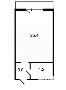 Студия квартира, вторичка, 33м2, 5/10 этаж