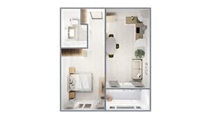 2-к квартира, вторичка, 42м2, 12/14 этаж