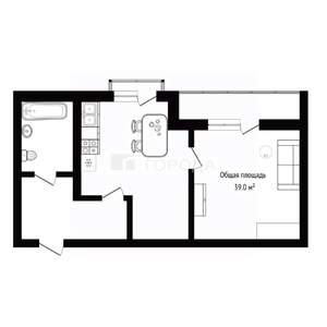 1-к квартира, вторичка, 39м2, 7/13 этаж