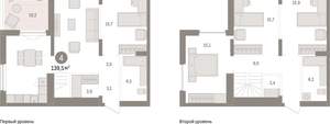 4-к квартира, вторичка, 140м2, 14/15 этаж