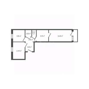 3-к квартира, вторичка, 60м2, 4/10 этаж