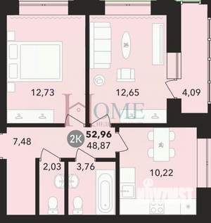 2-к квартира, вторичка, 49м2, 17/25 этаж