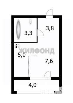 1-к квартира, вторичка, 24м2, 3/9 этаж