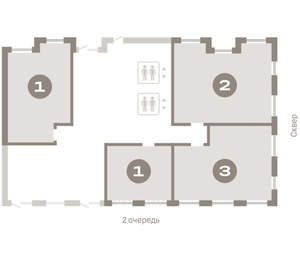 1-к квартира, вторичка, 48м2, 1/15 этаж