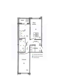 2-к квартира, вторичка, 70м2, 2/14 этаж