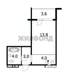 Студия квартира, вторичка, 25м2, 6/17 этаж