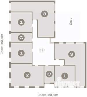2-к квартира, вторичка, 77м2, 3/7 этаж