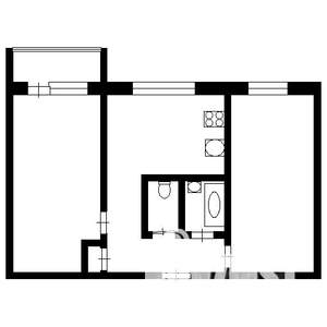 2-к квартира, вторичка, 43м2, 9/9 этаж