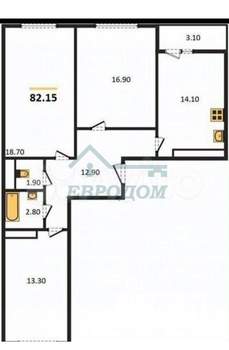 3-к квартира, вторичка, 82м2, 11/14 этаж