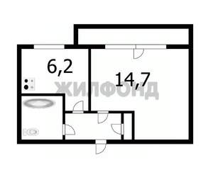 1-к квартира, вторичка, 30м2, 4/9 этаж