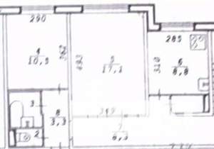 2-к квартира, вторичка, 51м2, 8/9 этаж