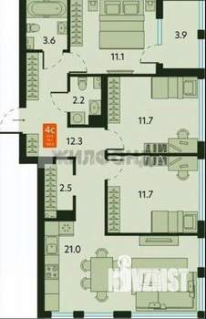 4-к квартира, вторичка, 80м2, 9/15 этаж