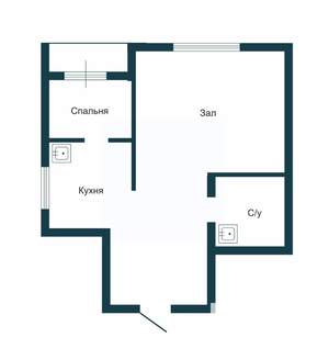 1-к квартира, вторичка, 35м2, 1/10 этаж