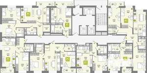 4-к квартира, строящийся дом, 81м2, 19/25 этаж