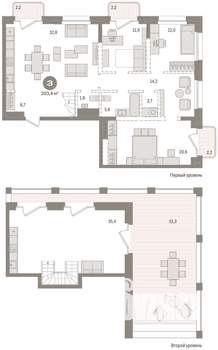 3-к квартира, сданный дом, 203м2, 10/10 этаж