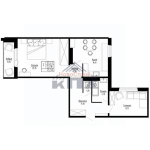 2-к квартира, строящийся дом, 76м2, 9/15 этаж