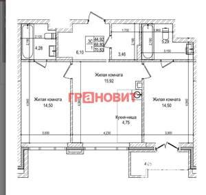 2-к квартира, вторичка, 69м2, 2/28 этаж