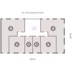 2-к квартира, вторичка, 89м2, 6/17 этаж