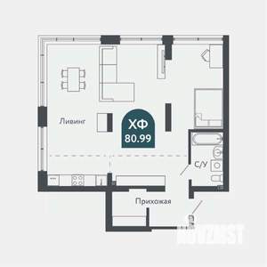 3-к квартира, сданный дом, 81м2, 24/25 этаж