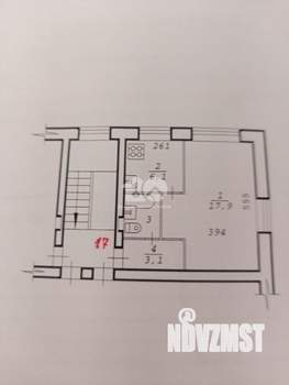1-к квартира, вторичка, 31м2, 5/5 этаж