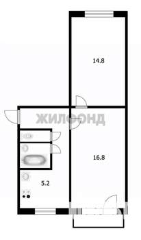 2-к квартира, вторичка, 43м2, 5/5 этаж
