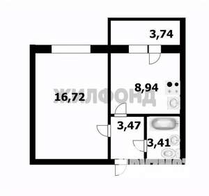 1-к квартира, вторичка, 34м2, 5/10 этаж