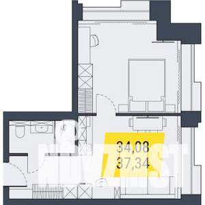 1-к квартира, вторичка, 37м2, 20/29 этаж