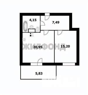 2-к квартира, вторичка, 54м2, 10/25 этаж